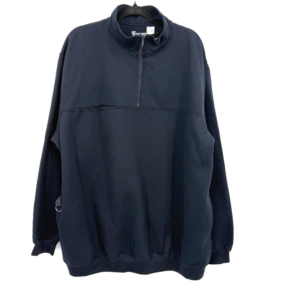 Tact Squad Mens Job Shirt 2XL NWT Black Uniform Workwear Heavy Fleece Sweatshirt